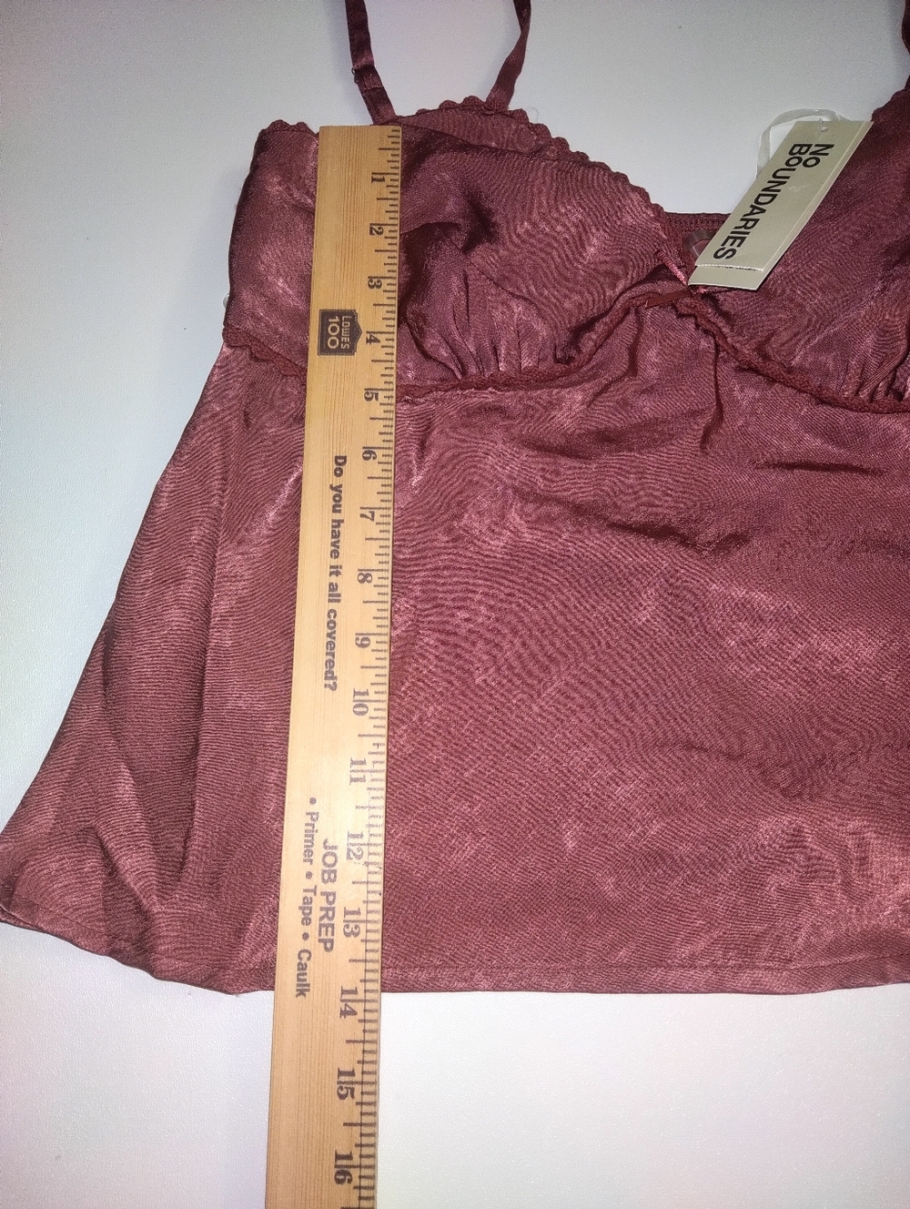 No Boundaries  Satin Cami Top Wild Ginger New Size L 12/14 - Picture 2 of 3
